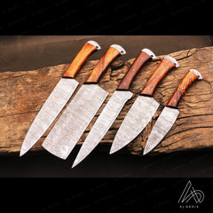 Chef Set ( Damascus) | 5 Pcs