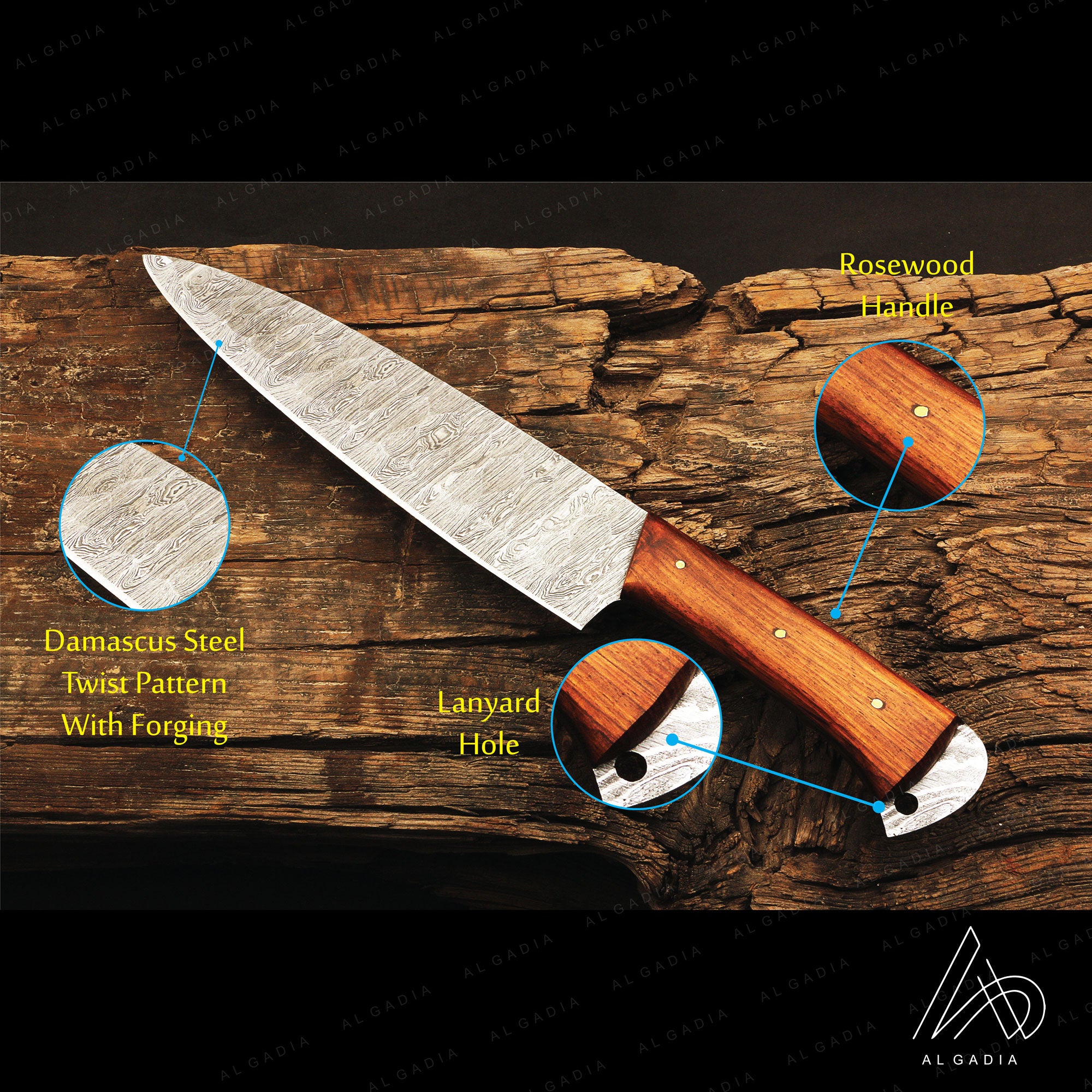 Chef Set ( Damascus) | 5 Pcs